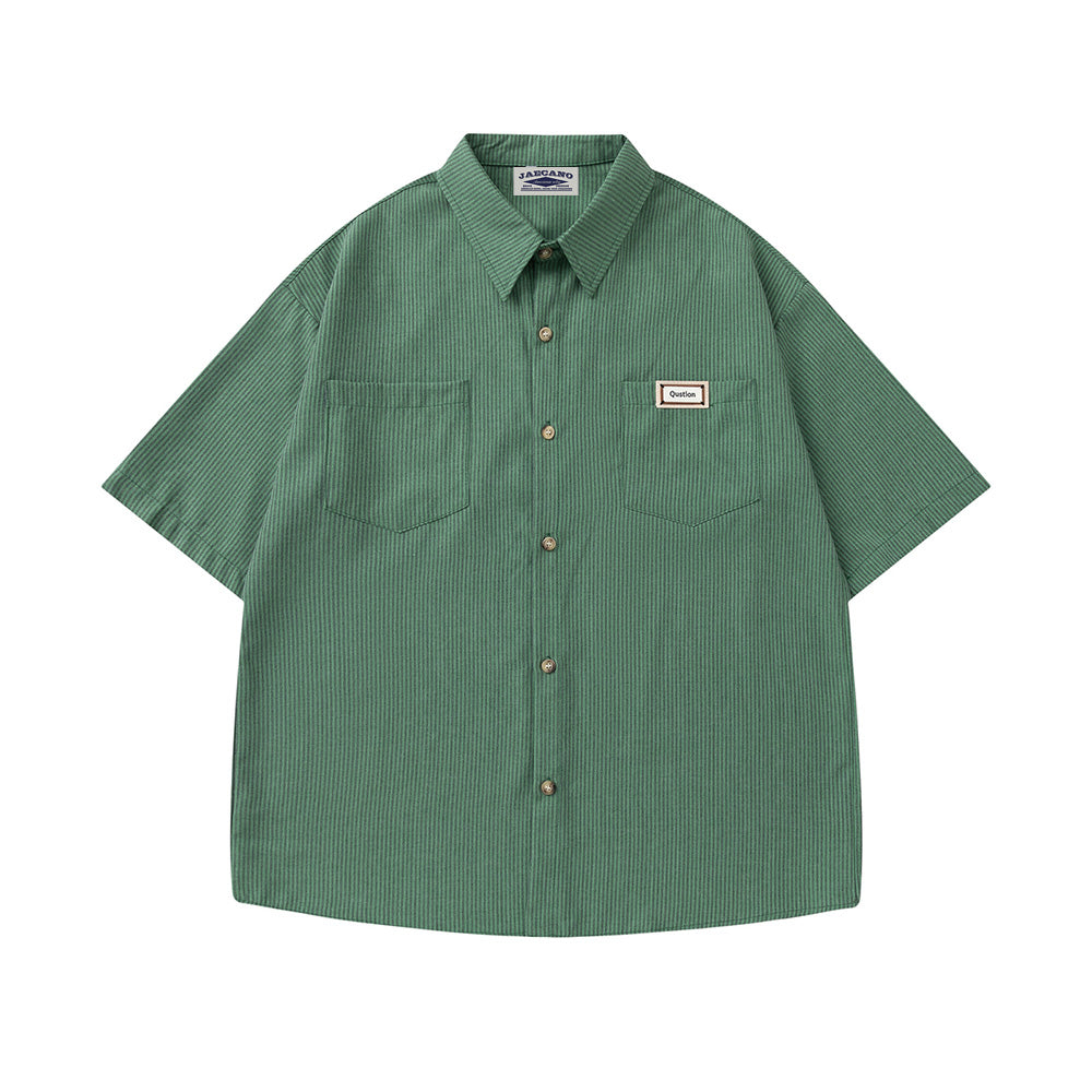 Retro Pocket All-match Short Sleeve Shirt