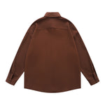 Simple embroidered long-sleeved shirt