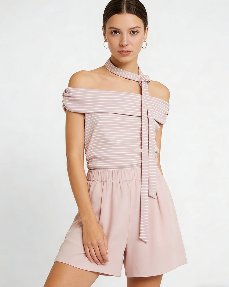 사랑스러운 오프숄더 반팔