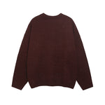 慵懶字母圓領毛衣