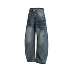 復古彎刀牛仔褲