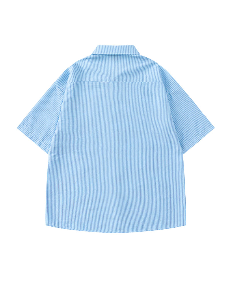 striped short-sleeved shirt