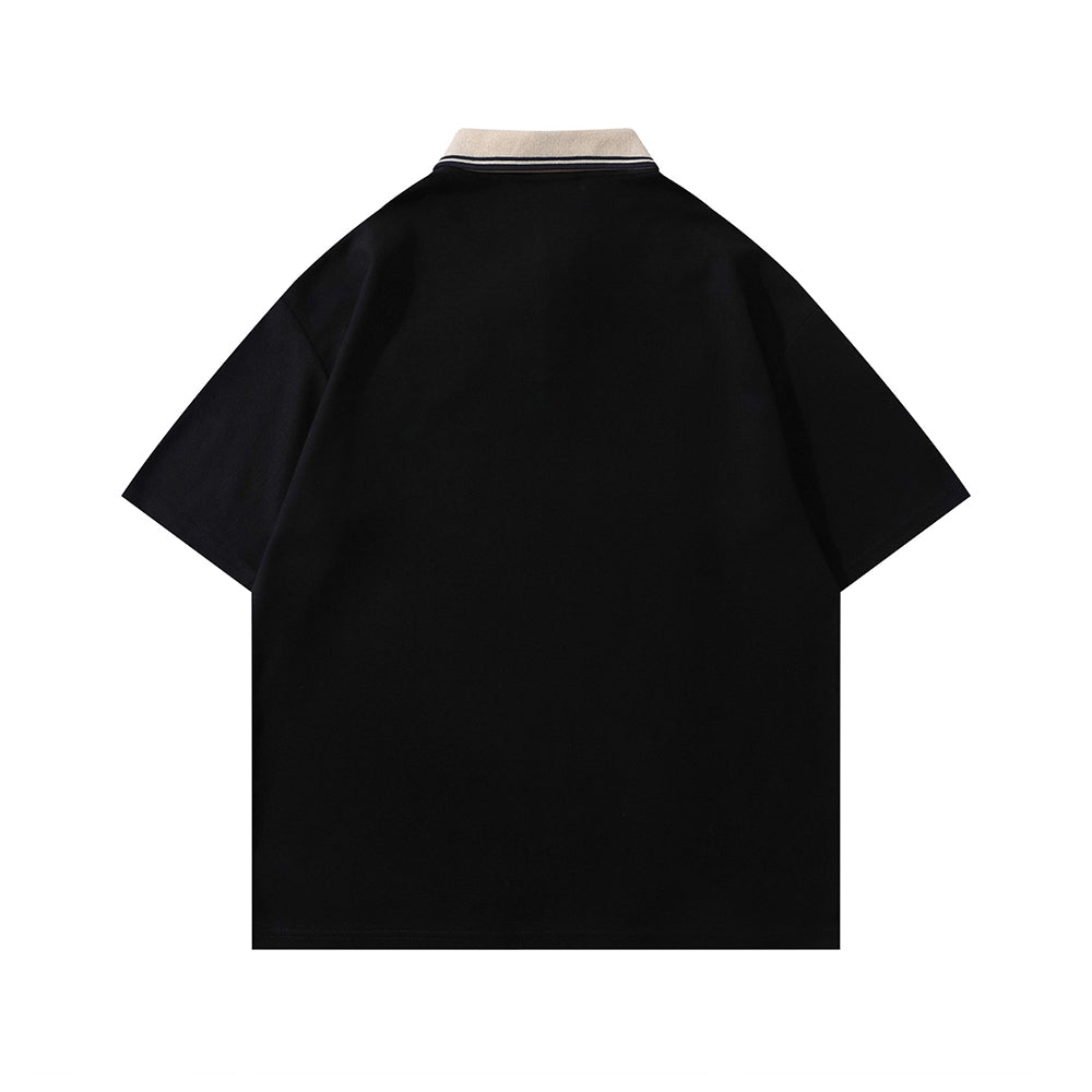 Bear print short sleeves