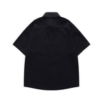 Floral embroidered short-sleeved shirt