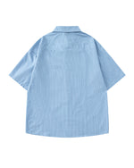 Casual striped short-sleeved shirt