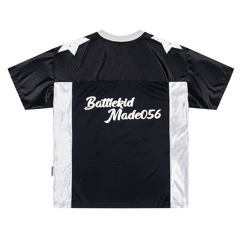 Contrast color stitching sports short sleeves