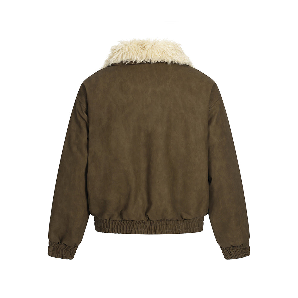 Simple and versatile lapel cotton coat