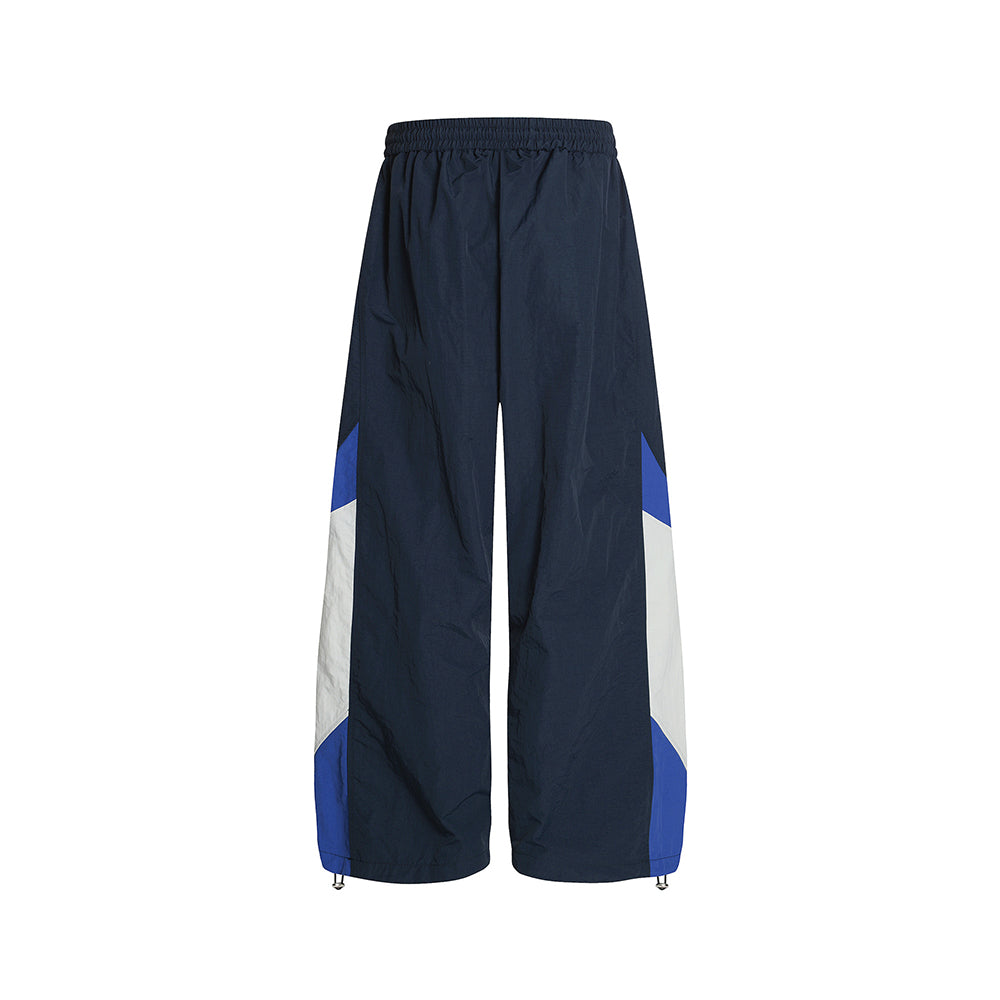 Contrast color panel trousers