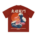 鱼跃龙门oversize情侣短t