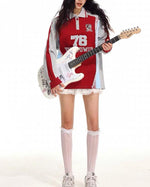 復古刺綉翻領長袖