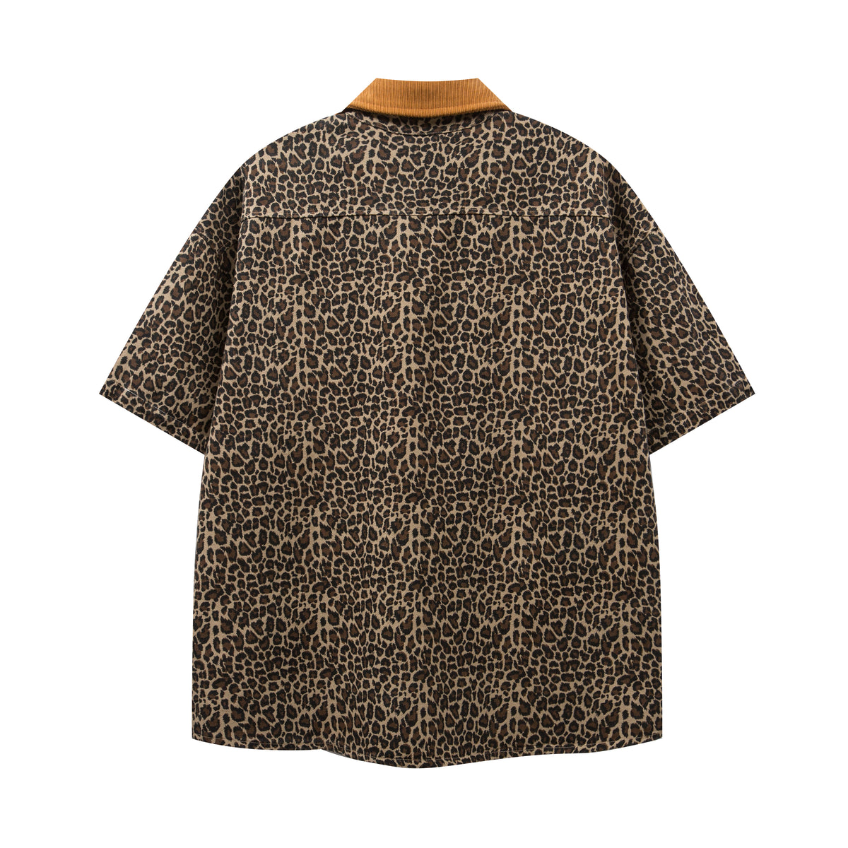 Cute leopard print short-sleeved shirt