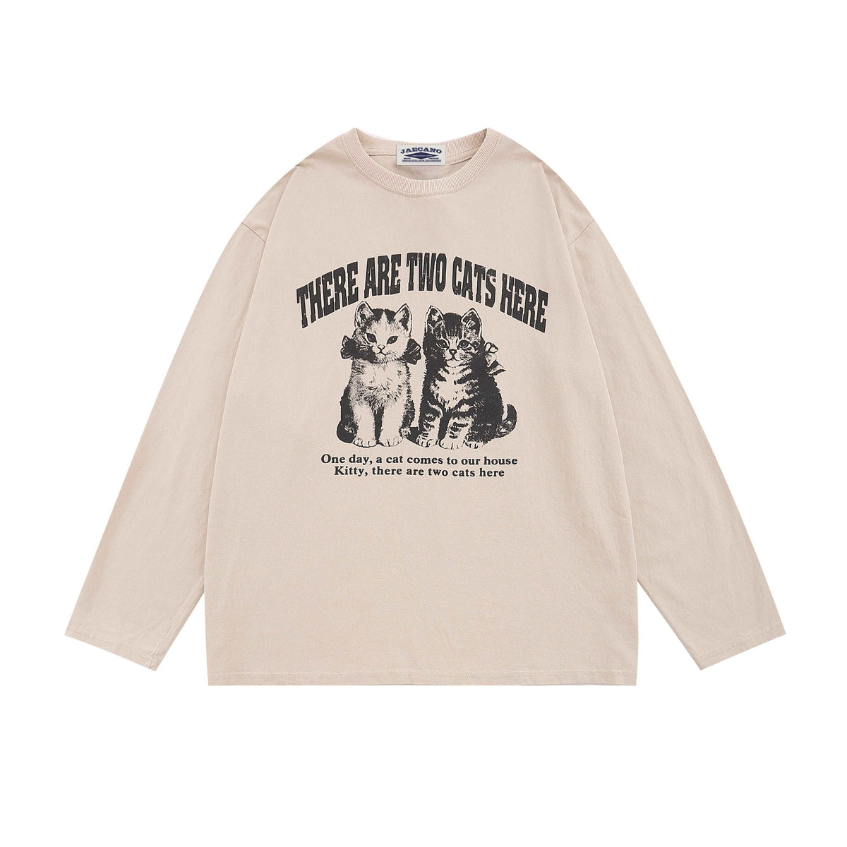 American retro washed cat long sleeves 