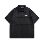 Stitched washed polo short sleeves