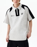 레트로 컬러 블록 반소매