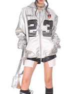 광택 디자인 후드티