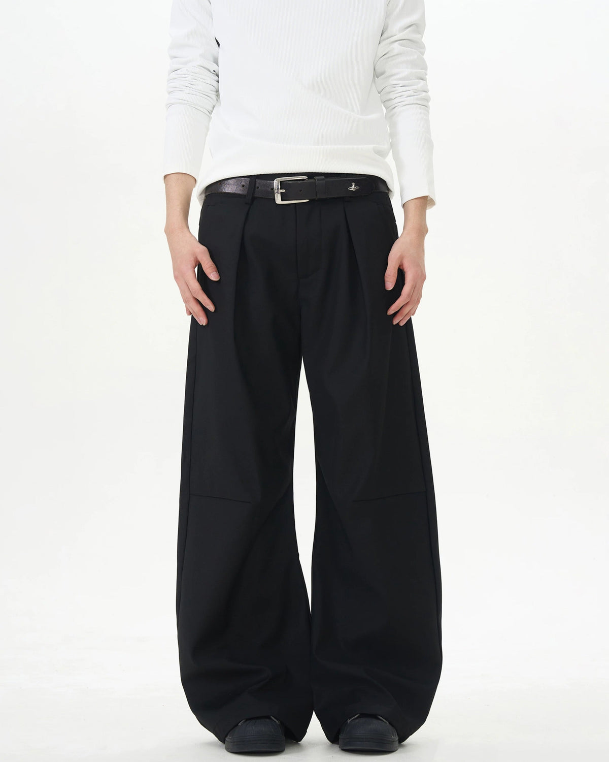 Retro loose straight casual pants