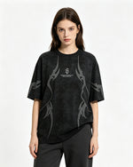 Retro print short sleeves