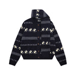 Striped knit cardigan with a relaxed feel (women's)