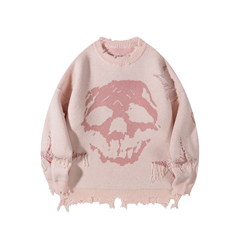 skull crew neck sweater