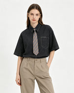 vintage striped short sleeve shirt