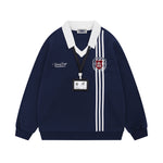 가짜 투피스 대학 스타일 스웨트셔츠