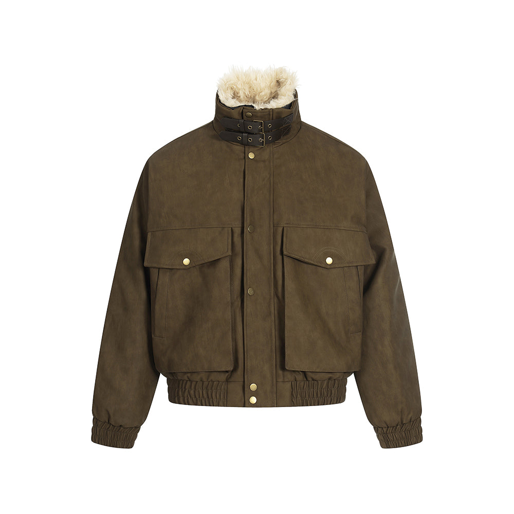 Simple and versatile lapel cotton coat