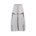 Panelled straight-leg casual trousers