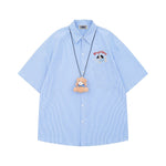 Cute embroidered short-sleeved shirt