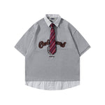 假兩件翻領短袖