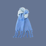 藍色系保暖加厚圍巾