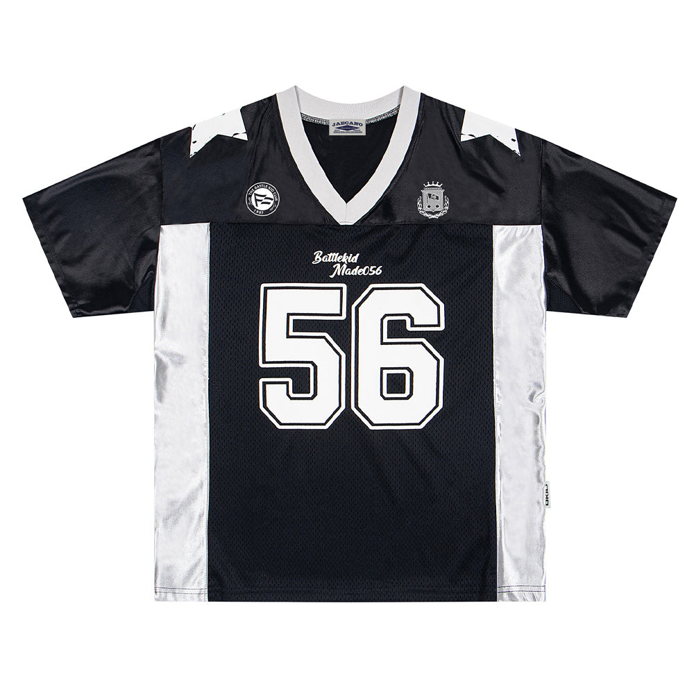 Contrast color stitching sports short sleeves
