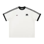 Simple color block round neck short sleeves