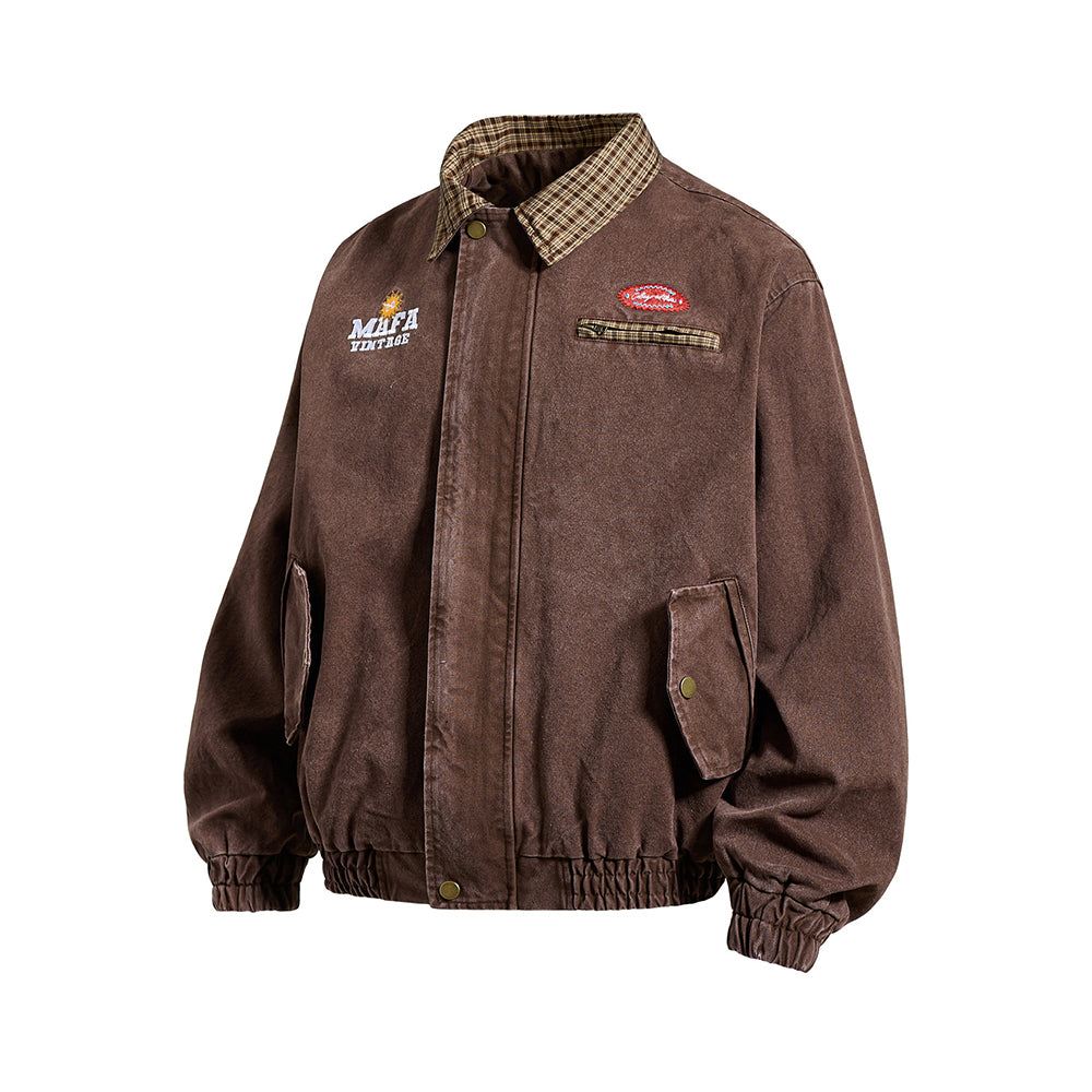 Stitched contrasting color couple's jacket