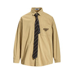 Distressed versatile long-sleeved shirt