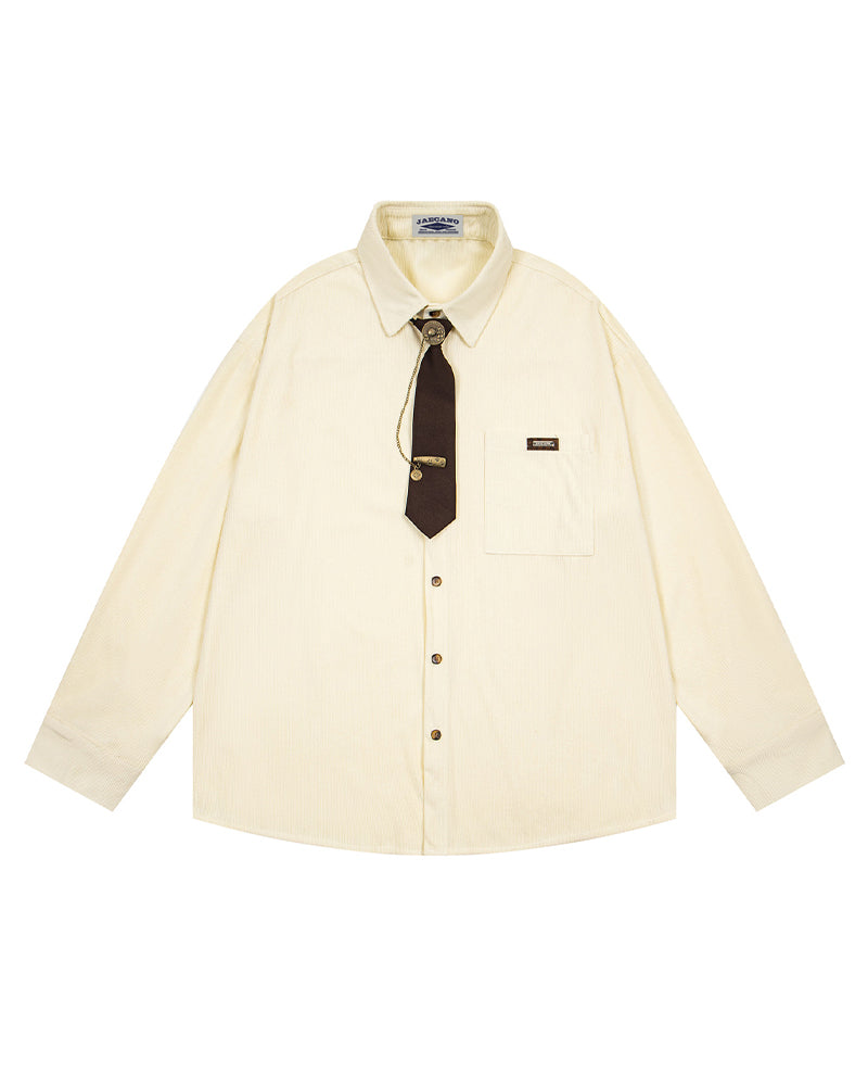 Corduroy Casual Long-Sleeved Shirt