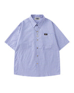 Casual plaid short-sleeved shirt