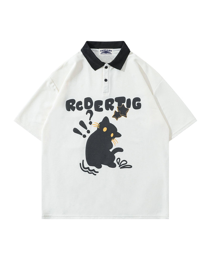 美式復古小貓咪短袖