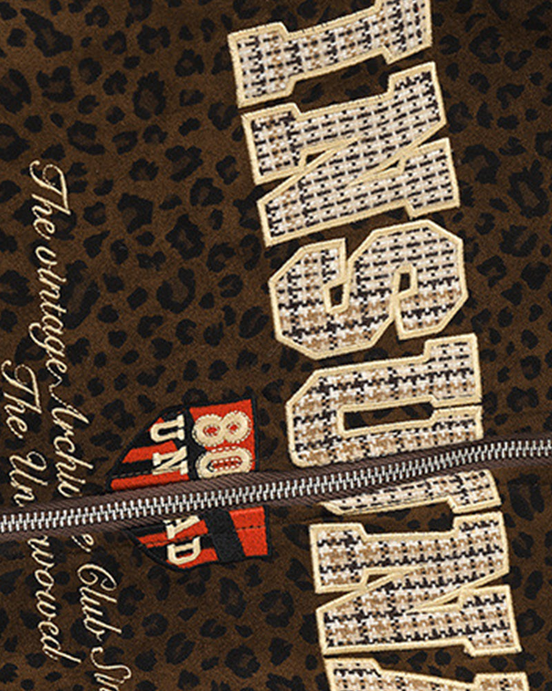 Leopard print casual cotton jacket