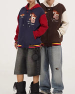 Retro hooded baseball uniform