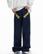 Cute patterned loose denim trousers Size:M