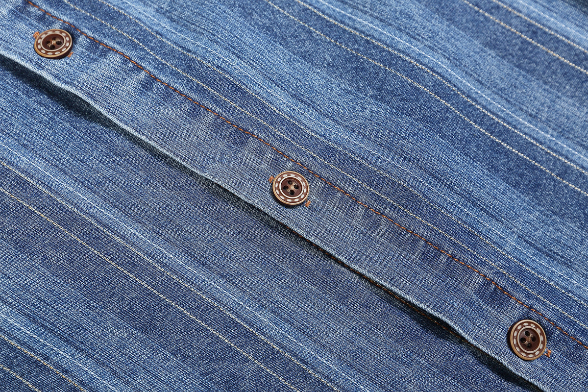 vintage striped denim shirt 