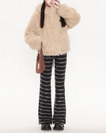 Retro lamb wool cotton jacket