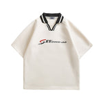 Contrast color polo short sleeve