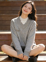 復古百搭針織毛衣