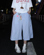 Simple plaid casual shorts