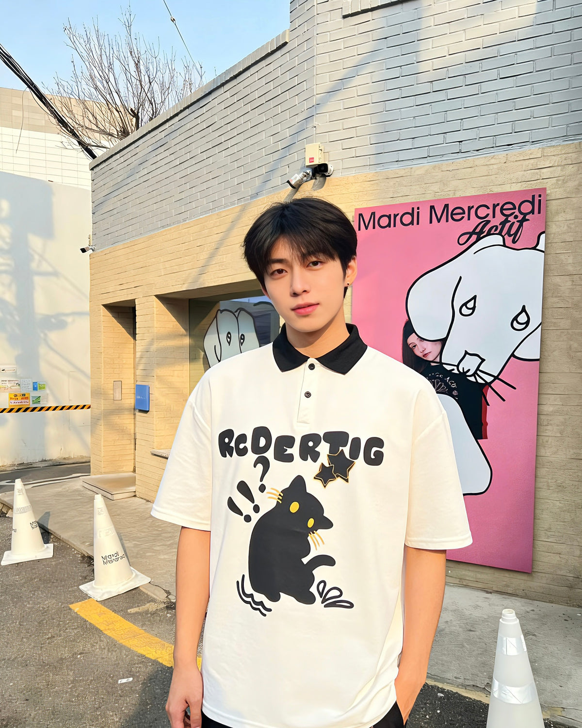 美式復古小貓咪短袖