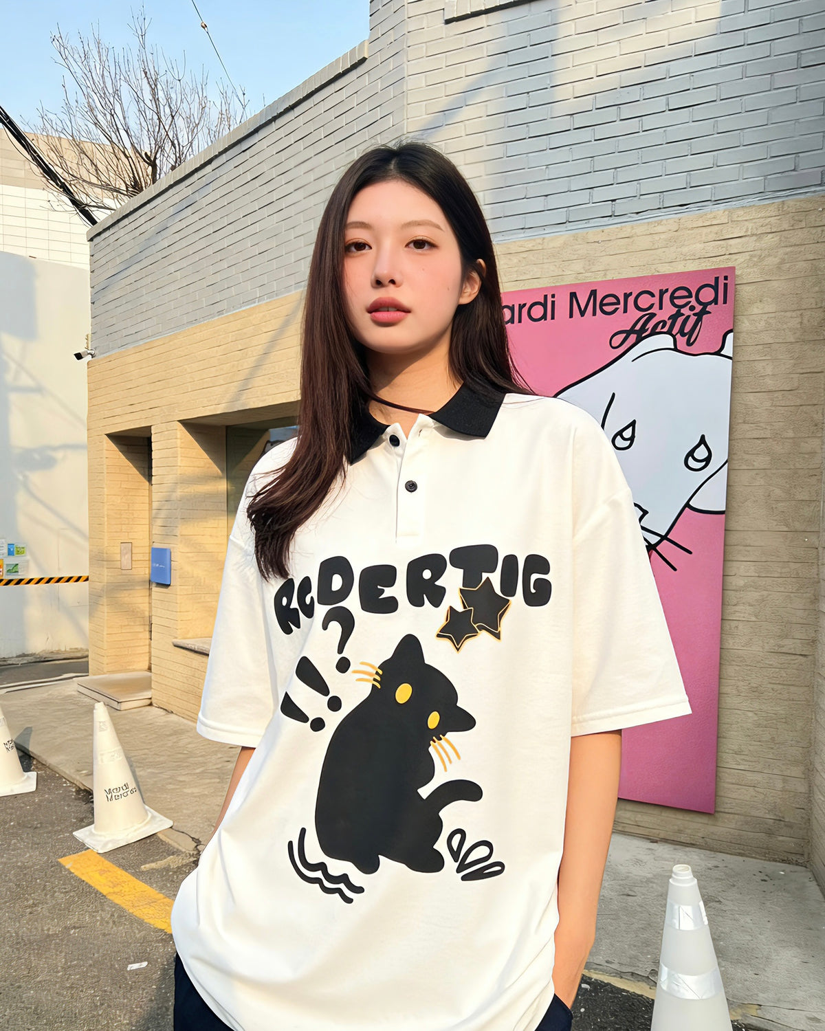 美式復古小貓咪短袖