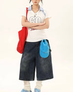 레트로 패치워크 반팔 (여성용)