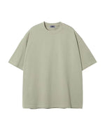 クルーネック無地オーバーサイズカップル半袖Tシャツ
