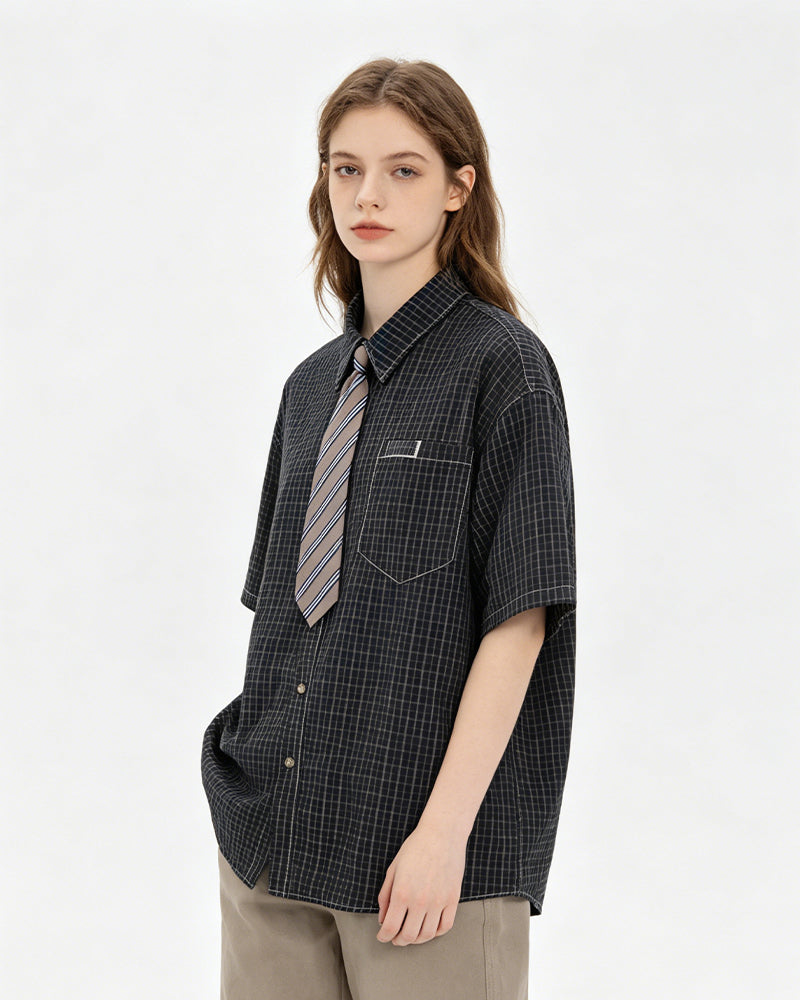 vintage striped short sleeve shirt